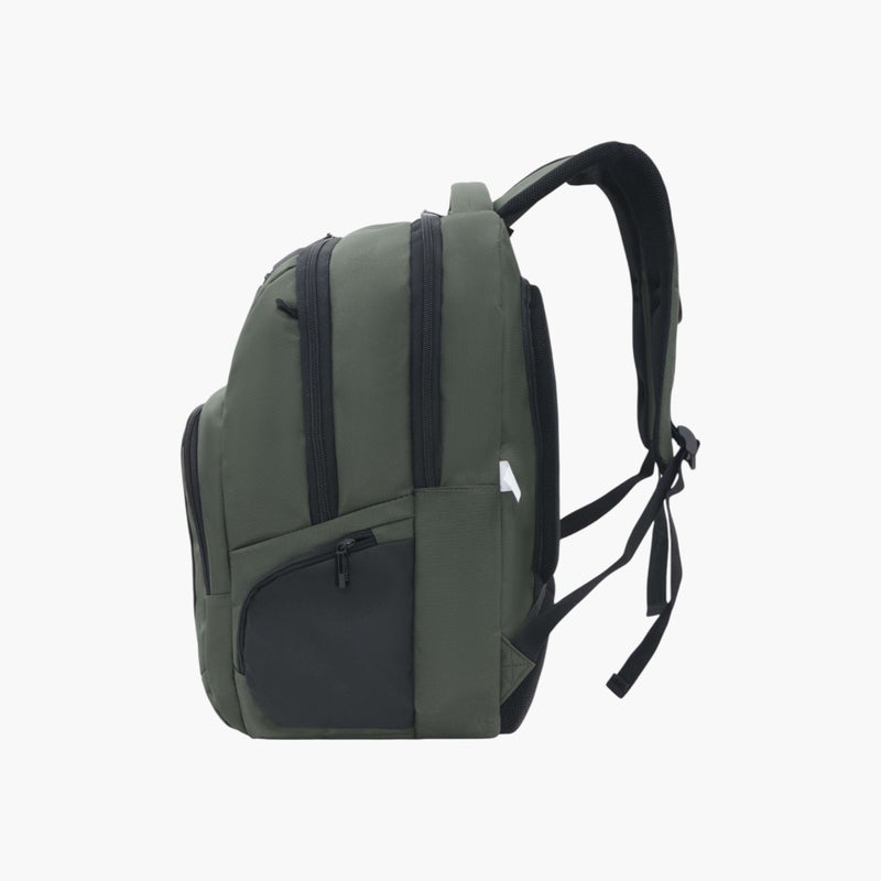 Full Stop Panelled Backpack in Olive Green for Men - Image 3